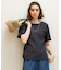 リネン混クルーネックブラウスTシャツ
