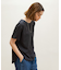 リネン混クルーネックブラウスTシャツ