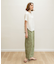 リネン混クルーネックブラウスTシャツ