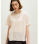 リネン混クルーネックブラウスTシャツ