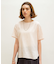 リネン混クルーネックブラウスTシャツ