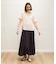 リネン混クルーネックブラウスTシャツ