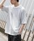 FORK&SPOON　ボーダープレーティングショートスリーブTシャツ