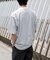 FORK&SPOON　ボーダープレーティングショートスリーブTシャツ