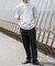 FORK&SPOON　ボーダープレーティングショートスリーブTシャツ
