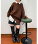 ボリュームニットミニワンピース