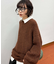 ボリュームニットミニワンピース