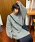 ボリュームニットミニワンピース