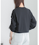 ギャザースリーブクロップドTシャツ