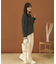 Vネックラメフリンジセーター