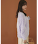 Vネックラメフリンジセーター
