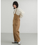 製品染めジップデザインサロペット