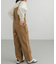 製品染めジップデザインサロペット