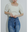 タックボリュームスリーブカットソー
