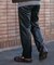 『セットアップ対応』『XLサイズあり』Fake Fabricストレッチスラックス