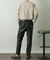 『セットアップ対応』『XLサイズあり』Fake Fabricストレッチスラックス
