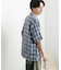 『ユニセックス』オンブレーチェックショートスリーブシャツ