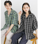 『ユニセックス』オンブレーチェックショートスリーブシャツ