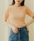 2WAYメランジリブTシャツ(半袖)
