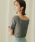 2WAYメランジリブTシャツ(半袖)