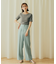 2WAYメランジリブTシャツ(半袖)