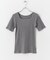 2WAYメランジリブTシャツ(半袖)