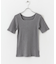2WAYメランジリブTシャツ(半袖)
