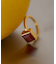 SMELLY so’　square carnelian ring