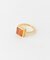 SMELLY so’　square carnelian ring