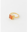 SMELLY so’　square carnelian ring