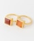SMELLY so’　square carnelian ring
