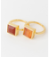 SMELLY so’　square carnelian ring