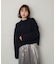 ワイドリブクルーネックセーター