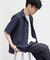 『WEB限定』『セットアップ対応』パナマ風オープンカラー半袖シャツ