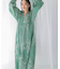 sara mallika　COTTON LUREX SCARF PRINT DRESS