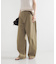 コットンサテンカットオフカーブパンツ