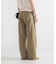 コットンサテンカットオフカーブパンツ