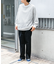 FORK&SPOON　プレーティングボーダーロングスリーブTシャツ