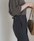サイドベルトストレートパンツ