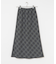 チェックナロースカート