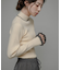 袖口フリルハイネックプルオーバー