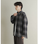 オンブレーチェックレギュラーカラーシャツ