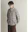 オンブレーチェックレギュラーカラーシャツ