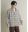 オンブレーチェックレギュラーカラーシャツ