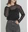 mizuiro ind　mesh dots crew neck pullover
