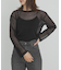 mizuiro ind　mesh dots crew neck pullover