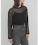 mizuiro ind　mesh dots crew neck pullover