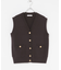 F by ROSSO　ウォッシャブルメタル釦ニットベスト