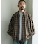 オンブレチェックレギュラーカラーシャツ