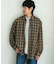 オンブレチェックレギュラーカラーシャツ